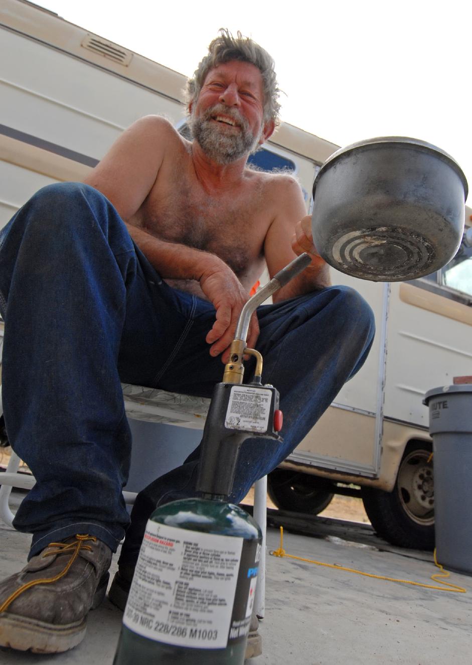 New prototype culinary equipment being tested at experimental desert research center.